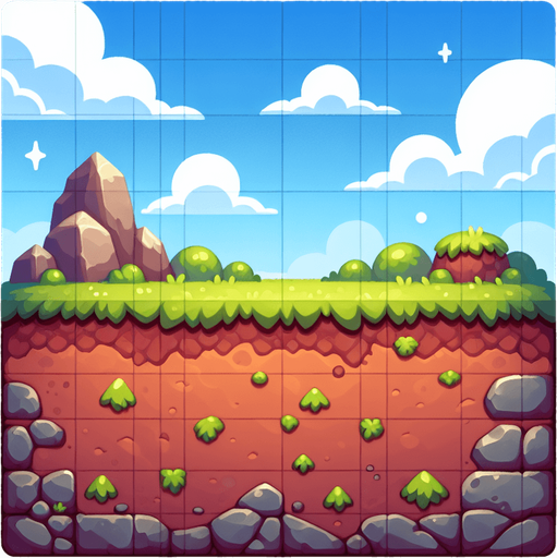 ground mg.
Single Game Texture.  In-Game asset.  2d.  Blank background.  High contrast.  No shadows