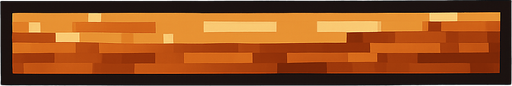 Tabla de madera vista de costado, muy fina. Pixel art.
In-Game asset.  2d.  High contrast.  No shadows