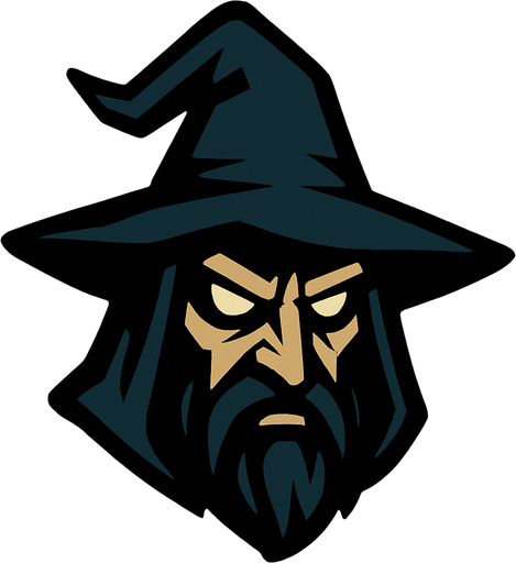 2d mysterious and scary wizard character's head.
In-Game asset.  2d.  High contrast.  No shadows