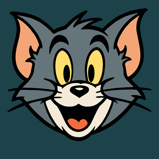 Tom ve Jerry kısmından Tom'un yuvarlak kafasını oluştur.
In-Game asset.  High contrast.  No shadows