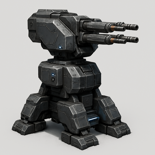 Uzay Savunma Kulesi - Yazısız - Gerçekçi.
In-Game asset.  High contrast.  No shadows