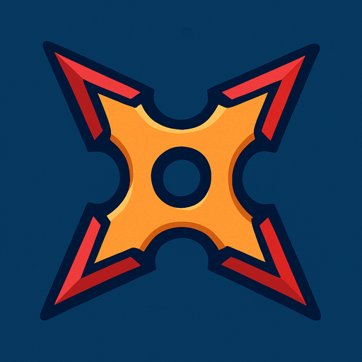 shuriken.
In-Game asset.  2d.  High contrast.  No shadows