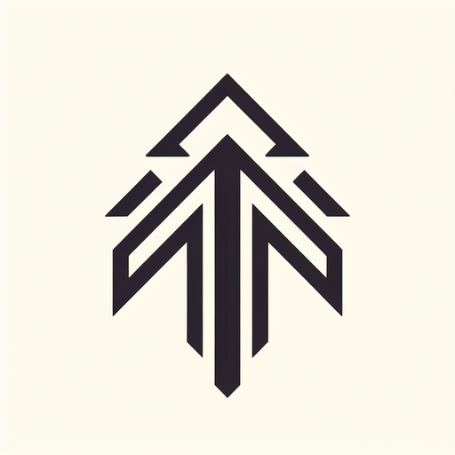 Simple Symmetrical Arrow. Vector. Pointing straight up. No details Game Texture. In-Game asset. 2d. Blank background. High contrast. No shadows.