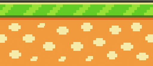 Flappy Bird oyunundaki zemin.
In-Game asset.  2d.  High contrast.  No shadows