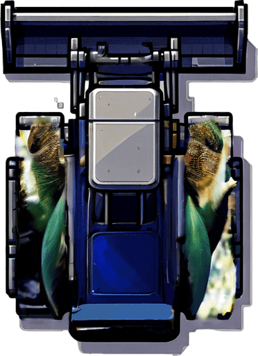 Impression de mouvement des chenilles.