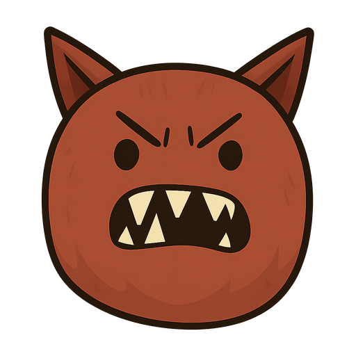 Monster for a game. No background. Transparent background. Blank background. No shadows. 2d. In-Game asset. flat