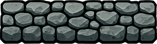 Cobblestone block 200x20.
In-Game asset.  2d.  High contrast.  No shadows