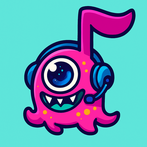 MÜZİK NOTASI ŞEKLİNDE BİR UZAYLI CANAVAR ÇİZ AMA BU KARAKTER PLAYER VE İSMİ COSMOS ONA GÖRE TASARLA. AYAKSIZ. dONT WRİTE TEXT İN TO İMAGE. NO BLACK
In-Game asset.  2d.  High contrast.  No shadows