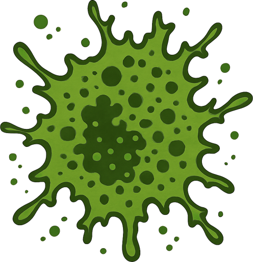 green mold stain 2d.
In-Game asset.  2d.  High contrast.  No shadows