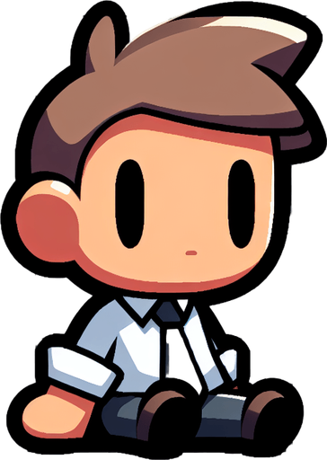 создать мультяшного сидячего персонажа.
Single Game Texture.  In-Game asset.  2d.  Blank background.  High contrast.  No shadows