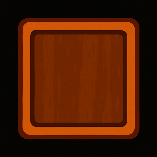 kahverengi kare.
In-Game asset.  2d.  High contrast.  No shadows