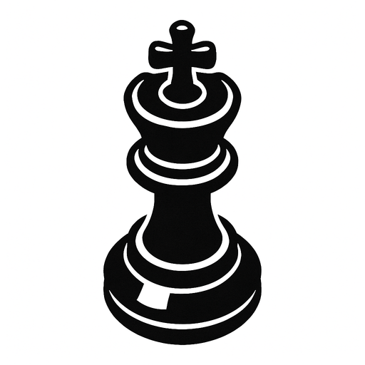Chess king view from above.
In-Game asset.  2d.  High contrast.  No shadows
