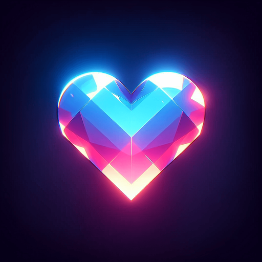 heart.
Single Game Texture. In-Game asset. 2d. Blank background. High contrast. No shadows.