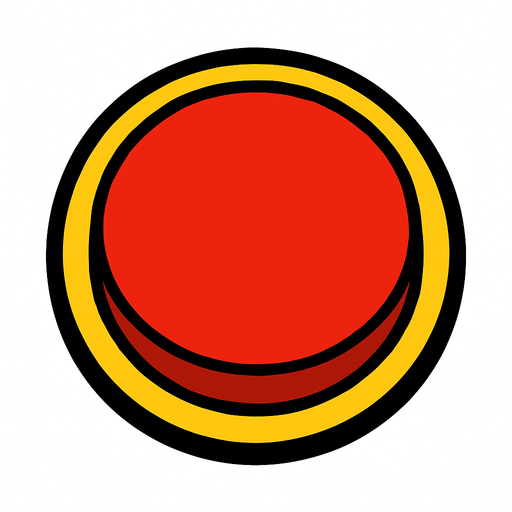 pressable round button.
In-Game asset.  2d.  High contrast.  No shadows