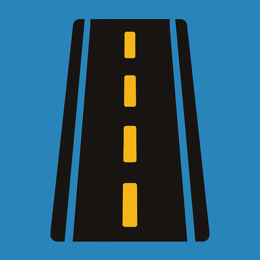 Yol hattı.
In-Game asset.  2d.  High contrast.  No shadows