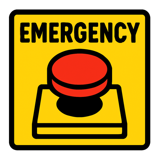 emergencyButton.
In-Game asset.  2d.  High contrast.  No shadows