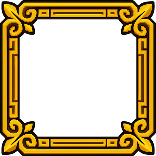 etrafı sarı işleme çerçeveli beyaz.
In-Game asset.  2d.  High contrast.  No shadows