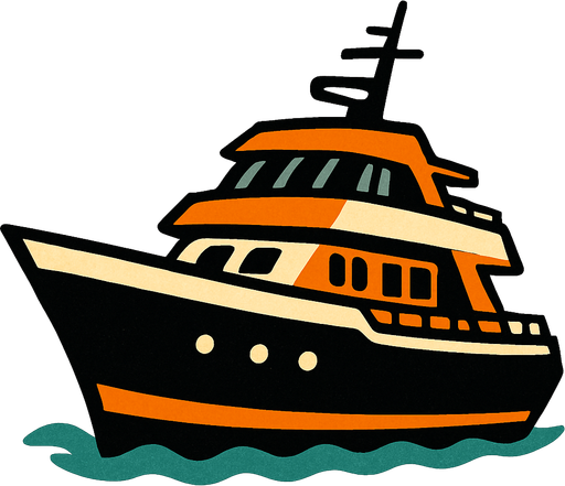 Büyük tekne.
In-Game asset.  2d.  High contrast.  No shadows