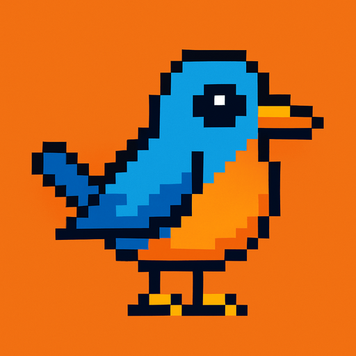 32x32 bird.
In-Game asset.  2d.  High contrast.  No shadows