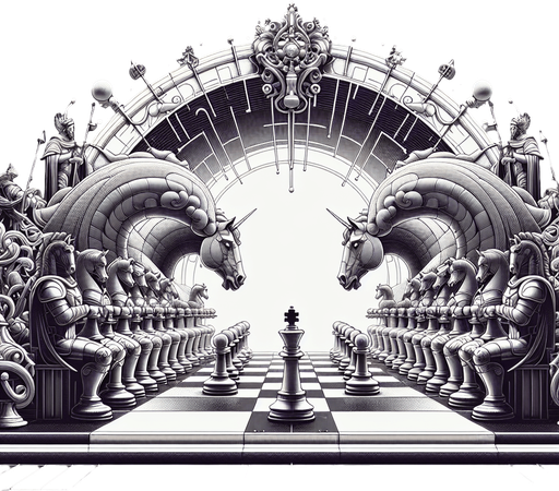 like a chess and impressive.
Single Game Texture. In-Game asset. 2d. Blank background. High contrast. No shadows.