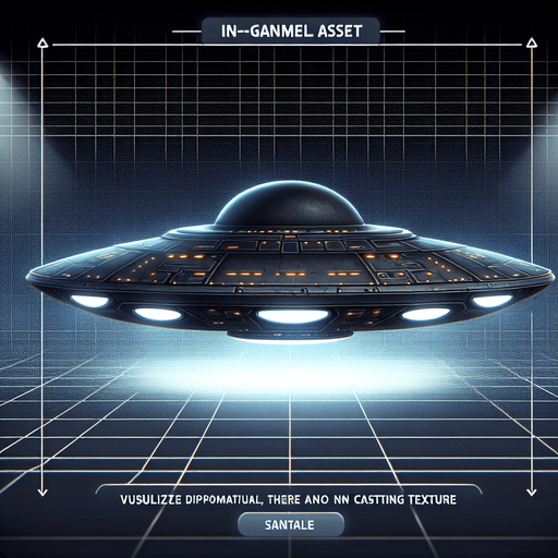 An Ufo.
Single Game Texture. In-Game asset. 2d. Blank background. High contrast. No shadows.