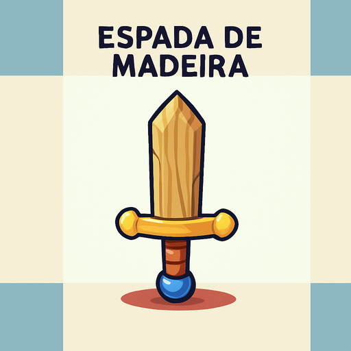 ESPADA DE MADEIRA Estilo pokémon e Digimon