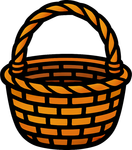 basket.
In-Game asset.  2d.  High contrast.  No shadows
