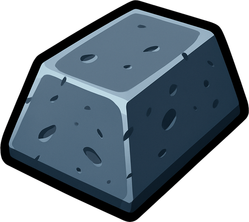 Iron.
In-Game asset.  2d.  High contrast.  No shadows