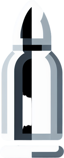 White_bullet_icon.
Single Game Texture. In-Game asset. 2d. Blank background. High contrast. No shadows.