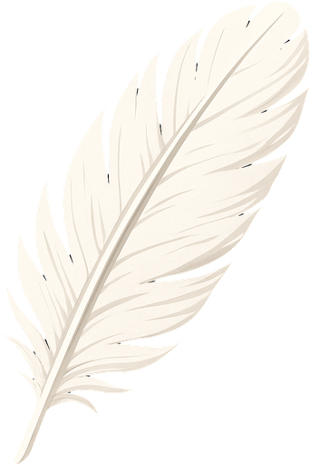 beyaz kaz tüyü..
In-Game asset.  2d.  High contrast.  No shadows