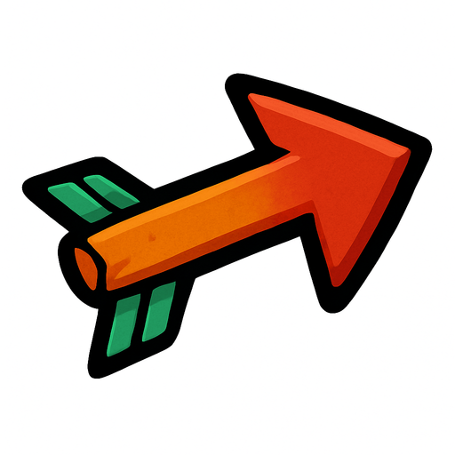 arrow.
In-Game asset.  2d.  High contrast.  No shadows