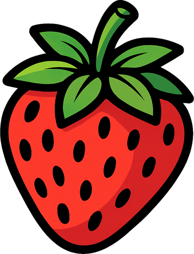 Fraise.
In-Game asset.  2d.  High contrast.  No shadows
