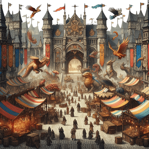 a festival in a  fantasy rts style.
Single Game Texture. In-Game asset. 2d. Blank background. High contrast. No shadows.