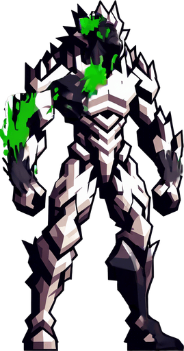 Make his body look destroyed, also make it cover with some green liquid