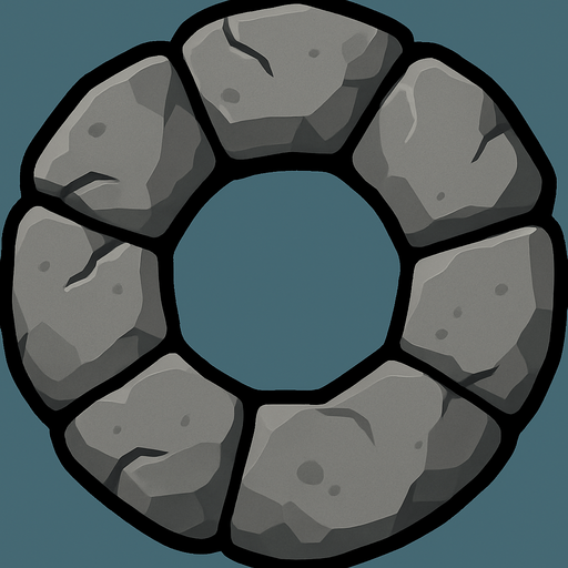Make a circle of rocks whit a hole in the middle.