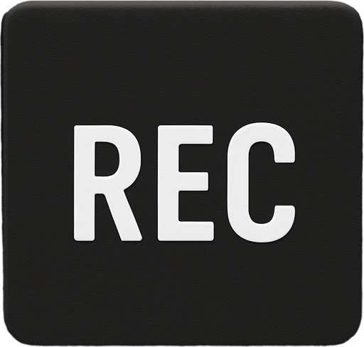 REPLACE ARROW WITH WHITE REC text