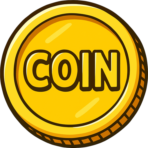 COİN.
In-Game asset.  2d.  High contrast.  No shadows