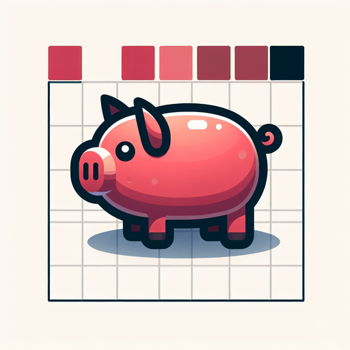 pig.
Single Game Texture. In-Game asset. 2d. Blank background. High contrast. No shadows.