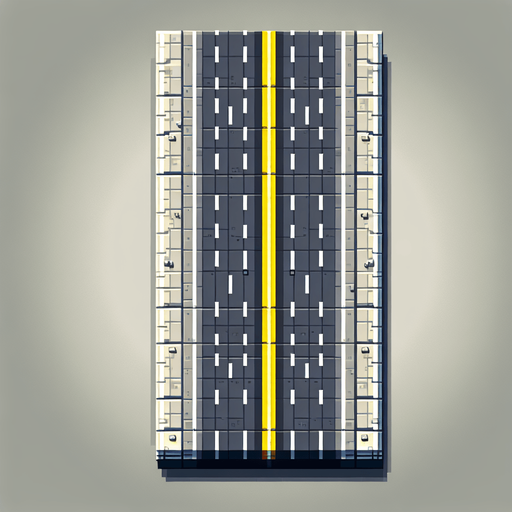highway.
Single Game Texture. In-Game asset. 2d. Blank background. High contrast. No shadows.