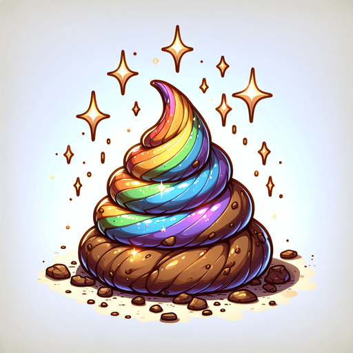 magic poop.
Single Game Texture. In-Game asset. 2d. Blank background. High contrast. No shadows.