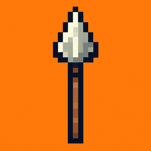 una pincho grande hecho con pixeles 
In-Game asset.  2d.  High contrast.  No shadows