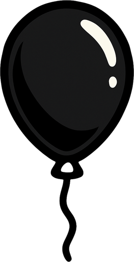 Black Balloon.
In-Game asset.  2d.  High contrast.  No shadows