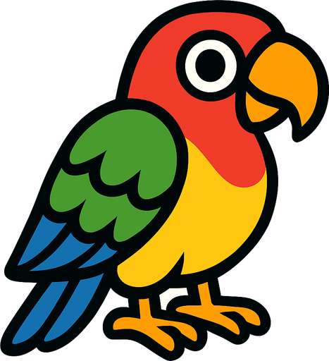 parrot.
In-Game asset.  2d.  High contrast.  No shadows