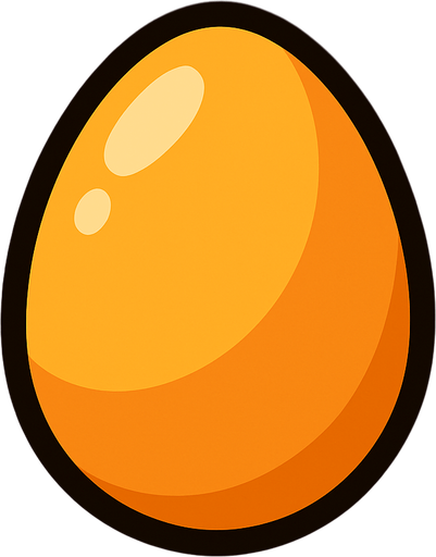 Yumurta.
In-Game asset.  2d.  High contrast.  No shadows