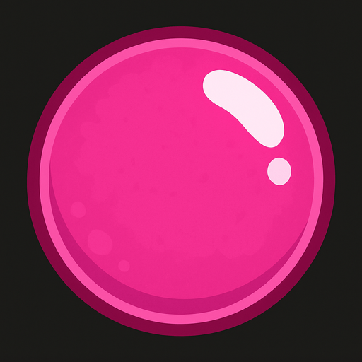 Pink ball.
In-Game asset.  2d.  High contrast.  No shadows