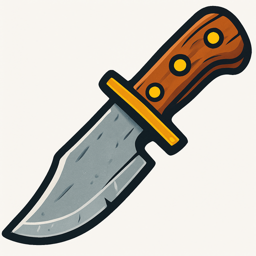 knife.
In-Game asset.  2d.  High contrast.  No shadows