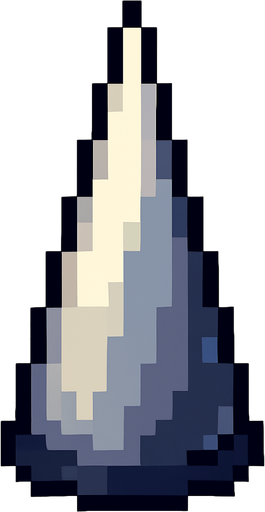 una pincho grande hecho con pixeles 
In-Game asset.  2d.  High contrast.  No shadows