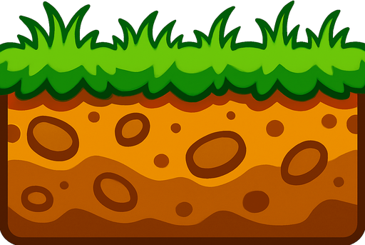 ground background side wiew.
In-Game asset.  2d.  High contrast.  No shadows