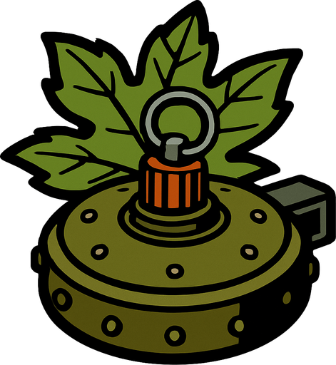 yaprak mayını.
In-Game asset.  2d.  High contrast.  No shadows