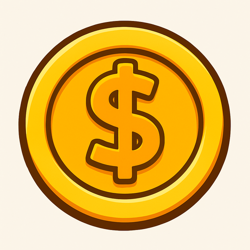 Altın para yap.
In-Game asset.  2d.  High contrast.  No shadows